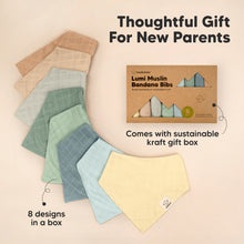 Load image into Gallery viewer, 8-Pack Lumi Muslin Bandana Bibs (Lavender)
