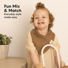 Load image into Gallery viewer, 8-Pack Lumi Muslin Bandana Bibs (Pine)
