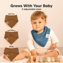 Load image into Gallery viewer, 8-Pack Lumi Muslin Bandana Bibs (Primeval)
