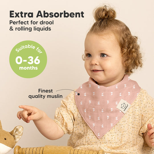 8-Pack Lumi Muslin Bandana Bibs (Wild Bloom)