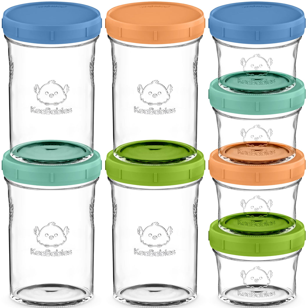 8-Pack Prep Jars Food Glass Containers (Kea)