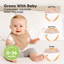 Load image into Gallery viewer, 8-Pack Quin Bandana Bibs (Driftwood)
