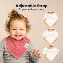 Load image into Gallery viewer, 8-Pack Organic Bandana Bibs (Blush)
