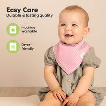 Load image into Gallery viewer, 8-Pack Organic Bandana Bibs (Blush)
