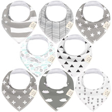 Load image into Gallery viewer, 8-Pack Organic Bandana Bibs (Boy)
