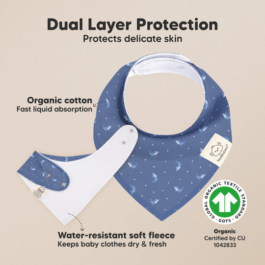 8-Pack Organic Bandana Bibs (Marine Muse)