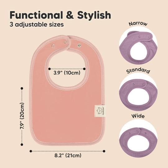 8-Pack Coast Drool Bibs (Mauve)