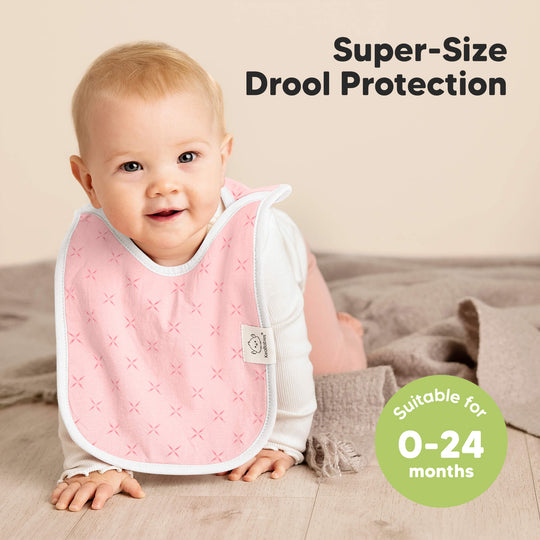 8-Pack Hallo Drool Bibs (Blush)