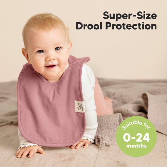 8-Pack Hallo Drool Bibs (Dahlia)
