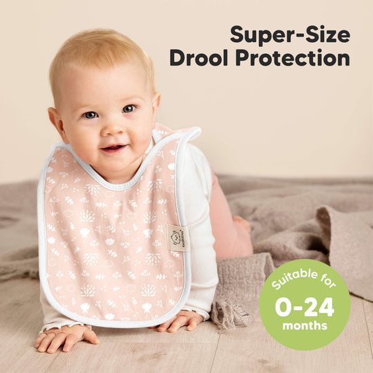 8-Pack Hallo Drool Bibs (Fleur)