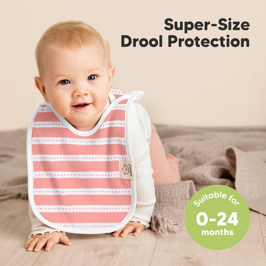 8-Pack Hallo Drool Bibs (Sweet Charm)