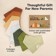 Load image into Gallery viewer, 8-Pack Lumi Muslin Bandana Bibs (Sahara)
