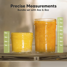 Load image into Gallery viewer, 8-Pack Prep Jars Food Glass Containers
