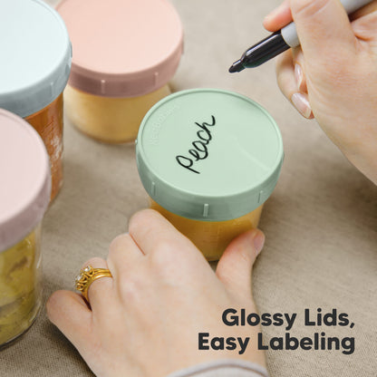 Glossy Lids for easy labeling. 27735943282874