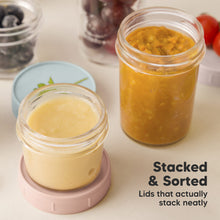 Load image into Gallery viewer, 8-Pack Prep Jars Food Glass Containers

