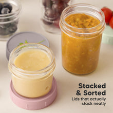 Load image into Gallery viewer, 8-Pack Prep Jars Food Glass Containers (Roseate)
