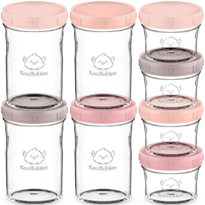 8-Pack Prep Jars Food Glass Containers 27543063625914