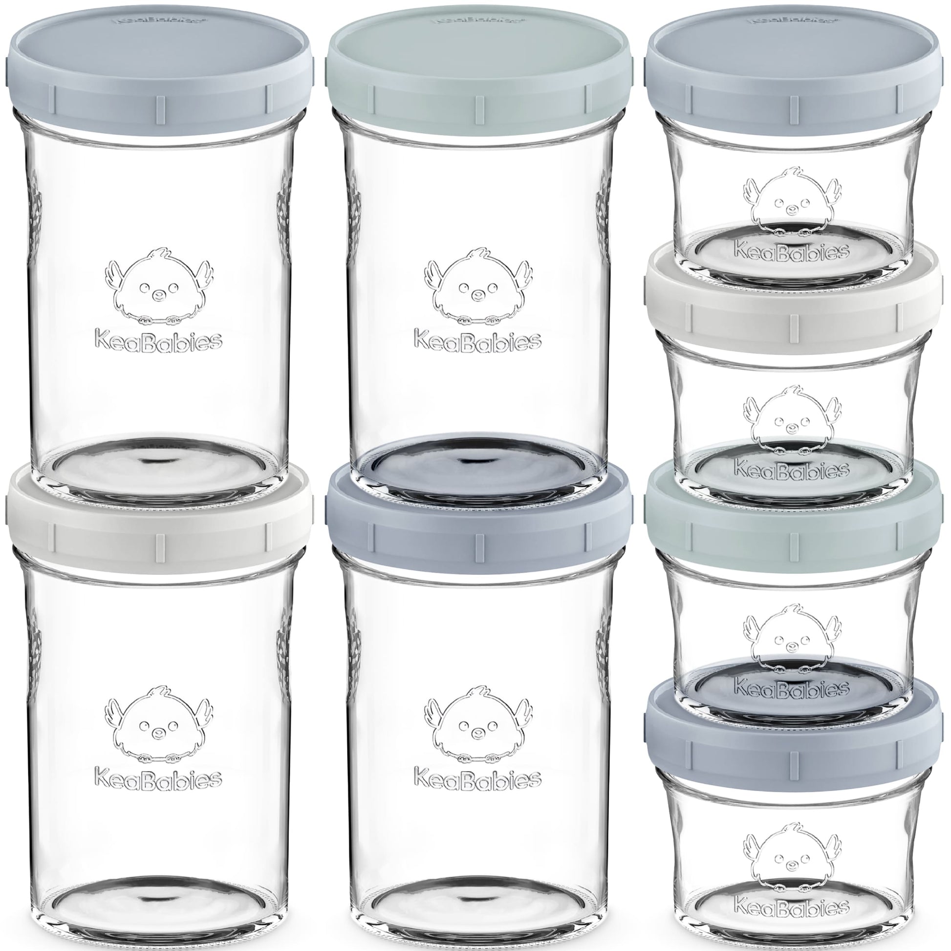8-Pack Prep Jars Food Glass Containers 27543624253626