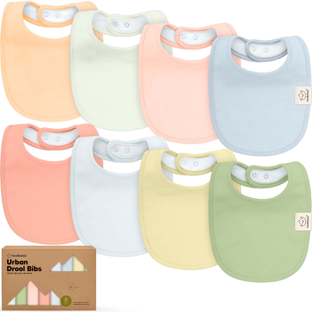 8-Pack Urban Drool Bibs (Dew)