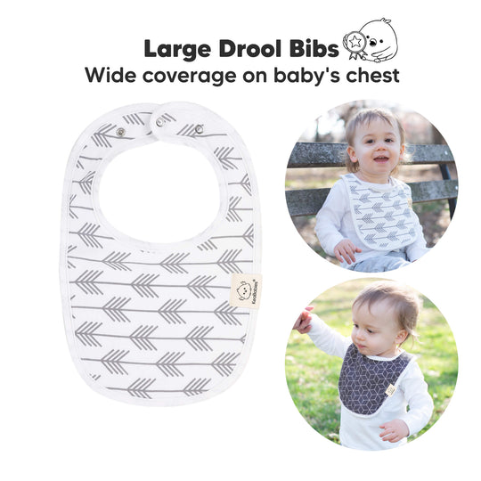 8-Pack Urban Drool Bibs (Grayscape)