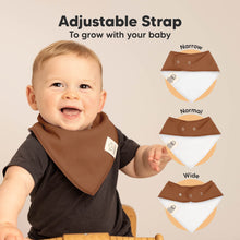 Load image into Gallery viewer, 8-Pack Organic Bandana Bibs (Terracotta)
