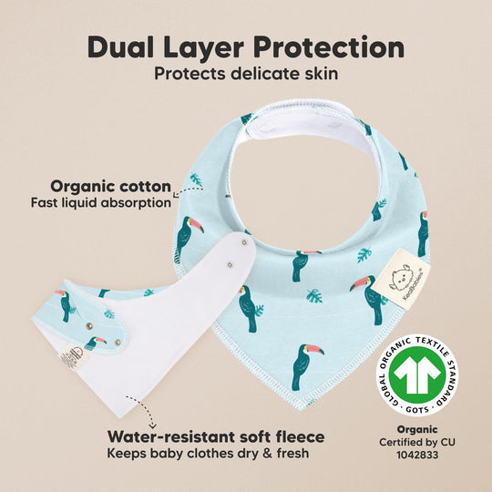 8-Pack Organic Bandana Bibs (Wildscape)