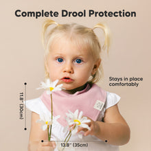Load image into Gallery viewer, Great for clothing accessory, drooling, feeding, and burping. 13.8 inches by 11.8 inches. 

