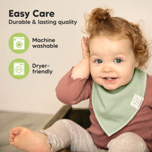 Load image into Gallery viewer, 8-Pack Organic Bandana Bibs (Muted Pastel)
