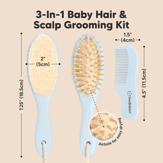 Baby Hair Brush and Comb Set (Frost)