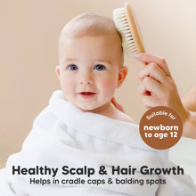 Haakaa Baby Hair Brush - Natural Goat Bristles For Newborns & Toddlers, Cradle Cap Prevention With Carry Pouch