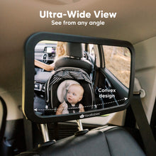 Load image into Gallery viewer, Baby Car Seat Mirror (Large, Sleek Black)
