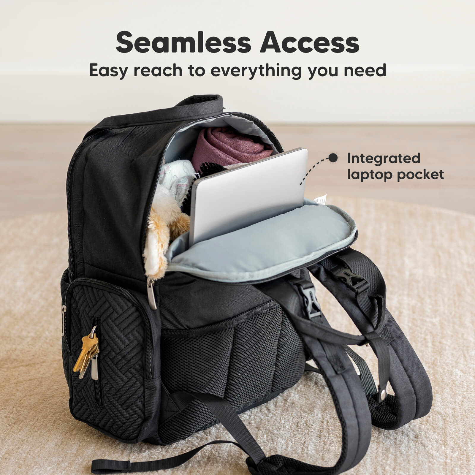 bree backpack laptop KeaBabies Bree Diaper Backpack