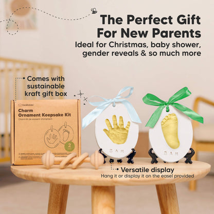 The Perfect Gift For New Parents: Ideal for Christmas, baby shower, gender reveals & so much more, comes with sustainable kraft gift box, versatile display hang or display on the easel provided
 30514354421946