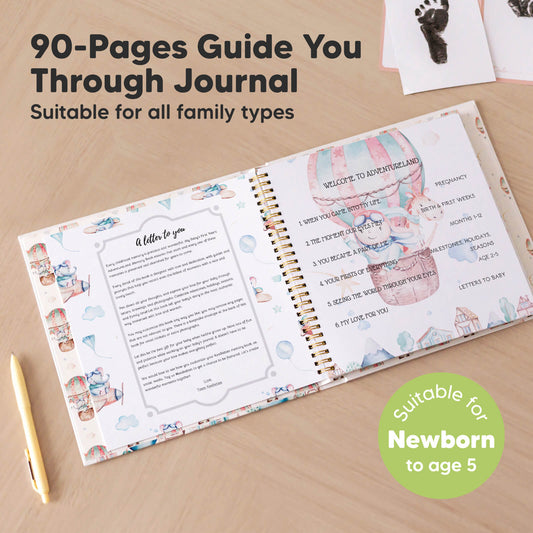 90-Pages Guide You Through Journal
, Suitable for all family types. Suitable for Newborn to age 5 -on-hover