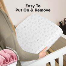 Load image into Gallery viewer, Soothe Fitted Crib Sheet (ABC Land Rose)
