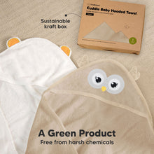 Load image into Gallery viewer, Cuddle Baby Hooded Towel (Owl)
