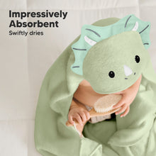 Load image into Gallery viewer, Cuddle Baby Hooded Towel (Triceratops)
