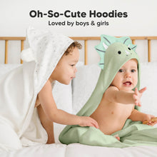 Load image into Gallery viewer, Cuddle Baby Hooded Towel (Triceratops)
