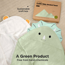 Load image into Gallery viewer, Cuddle Baby Hooded Towel (Triceratops)
