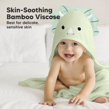 Load image into Gallery viewer, Cuddle Baby Hooded Towel (Triceratops, Petite)
