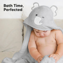 Load image into Gallery viewer, Cuddle Baby Hooded Towel (Elephant)
