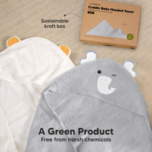 Load image into Gallery viewer, Cuddle Baby Hooded Towel (Elephant, Petite)

