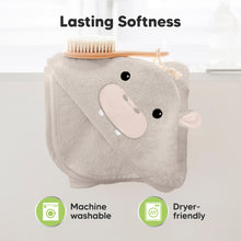 Load image into Gallery viewer, Cuddle Baby Hooded Towel (Hippo)
