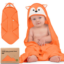 Load image into Gallery viewer, Cuddle Baby Hooded Towel (Fox)
