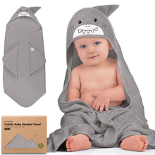 Load image into Gallery viewer, Cuddle Baby Hooded Towel (Shark)
