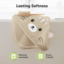 Load image into Gallery viewer, Cuddle Baby Hooded Towel (Cat, Petite)
