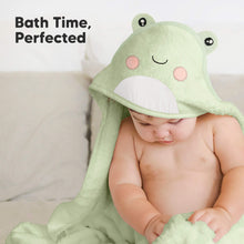 Load image into Gallery viewer, Cuddle Baby Hooded Towel (Frog)
