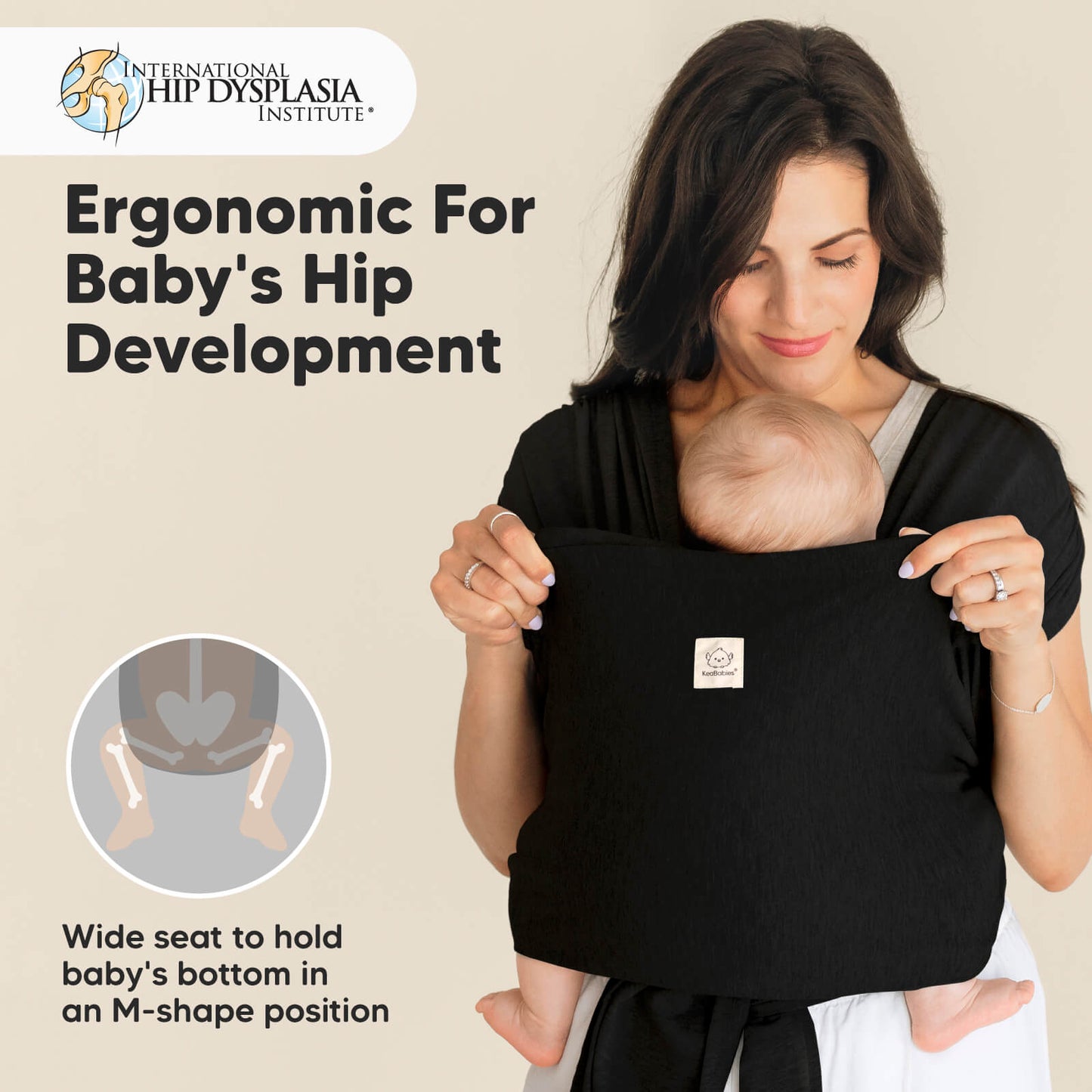 Ergonomic For Baby's Hip Development. Wide seat to hold baby's bottom in an M-shape position 32590879228090