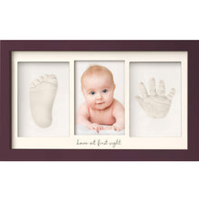 Load image into Gallery viewer, Baby Handprint &amp; Footprint Keepsake Duo Frame (Auburn)
