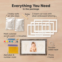 Load image into Gallery viewer, Baby Handprint &amp; Footprint Keepsake Duo Frame (Barnwood)
